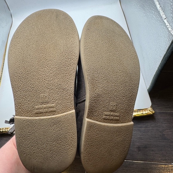 Old Navy Toddler Girl Size 10 Brown Ankle Boots Booties with Fringe - Picture 5 of 6